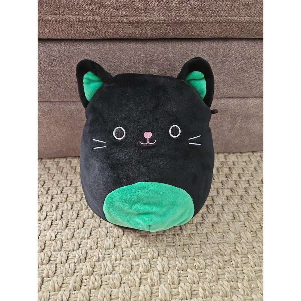 Squishmallow Cleo the Cat Halloween Black & Green Kitten Kellytoy Plush
